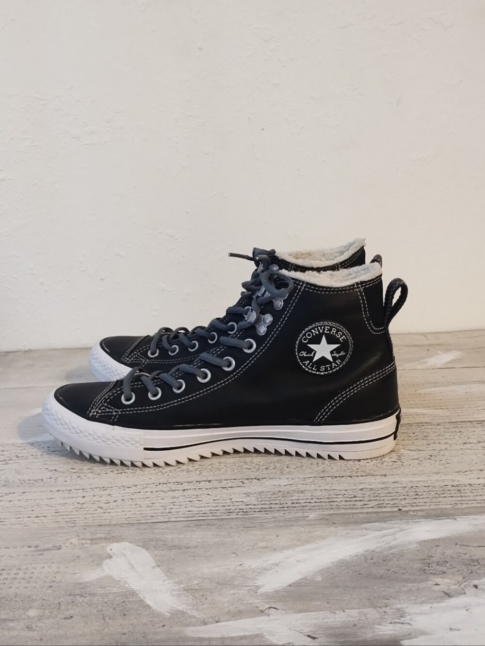 Leather Converse All Star Chuck Taylor City Hiker Black Shoes Men 9 /Women 11/